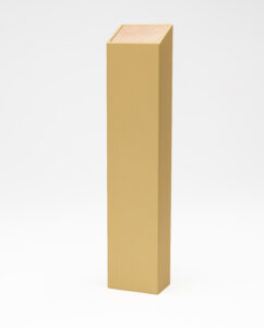 Monolith L Pillendose in Gold, Buche – Bild 6